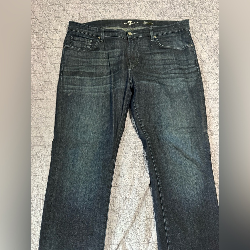 7 For All Mankind Slimmy Men’s Jeans - Dark Wash Blue 38